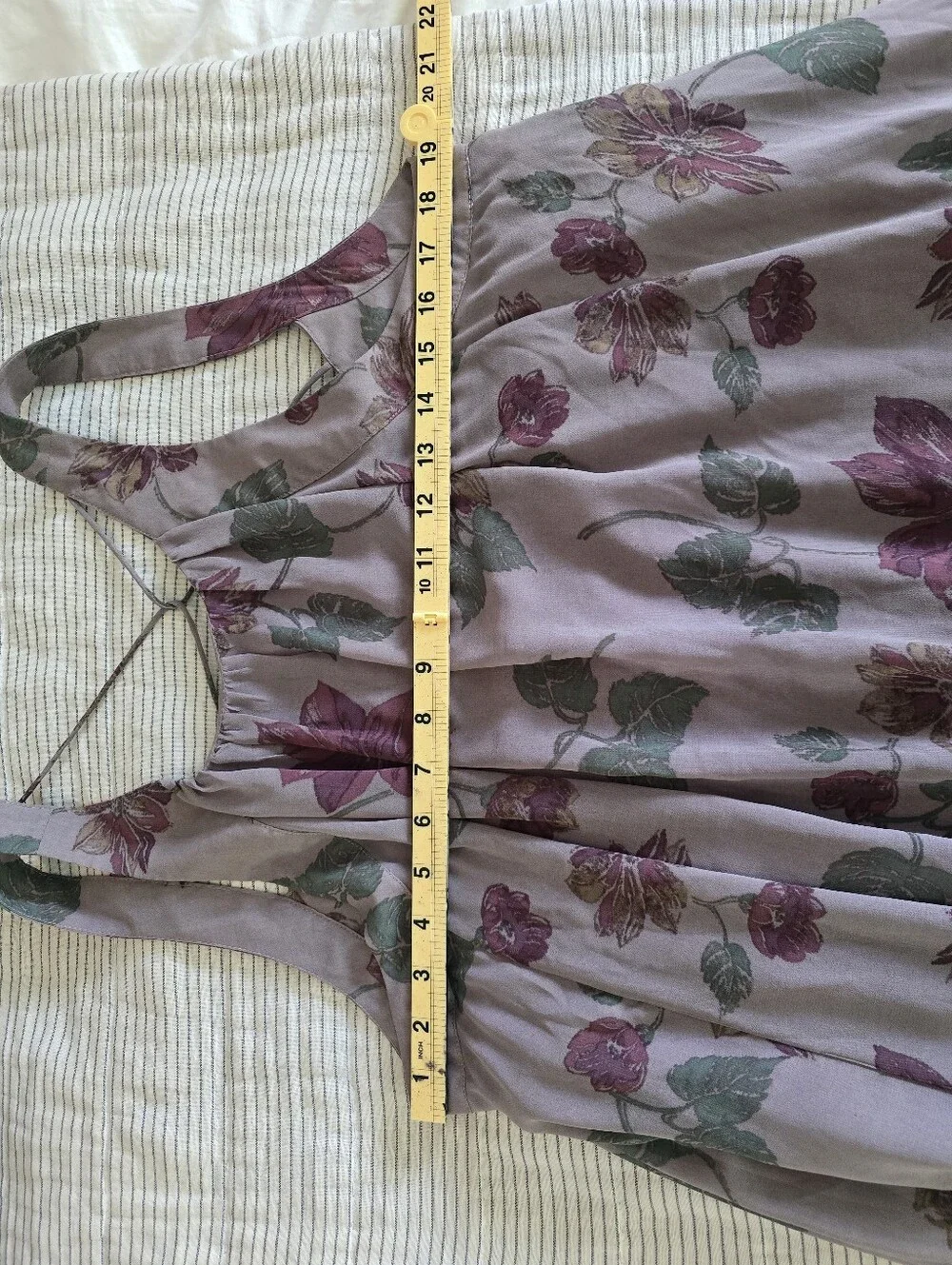 Free People Purple Floral Maxi Dress Sleeveless Open Back Size L